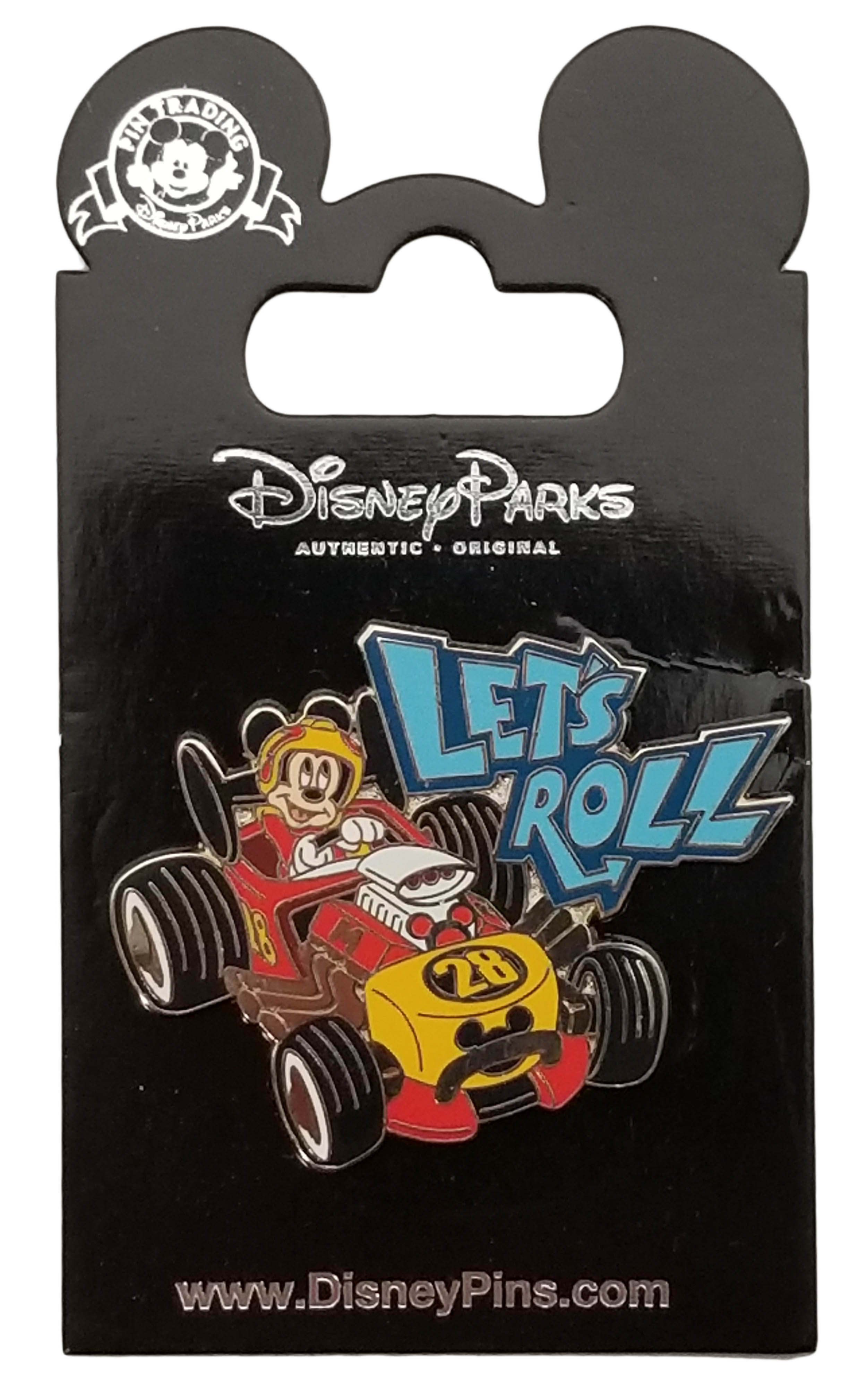 Disney Pin - Mickey Race Car - Let's Roll