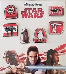 Disney Pin - Booster Set - Star Wars The Last Jedi - 6-Pin Set - front view