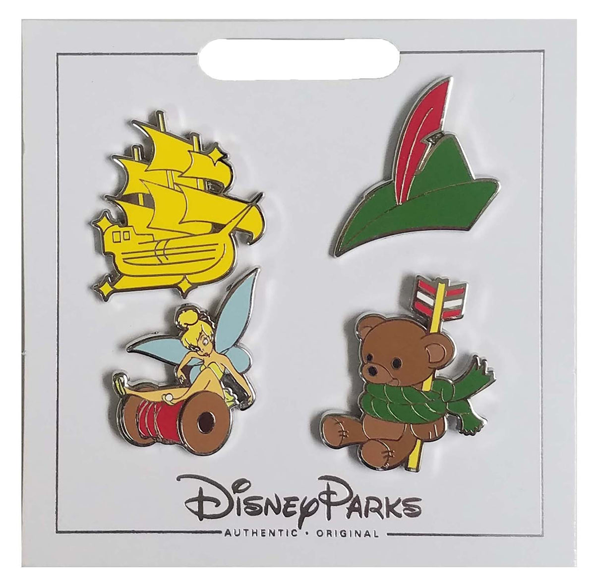 Disney Pin - Booster Set - Peter Pan Icons - 4-Pin Set - front view