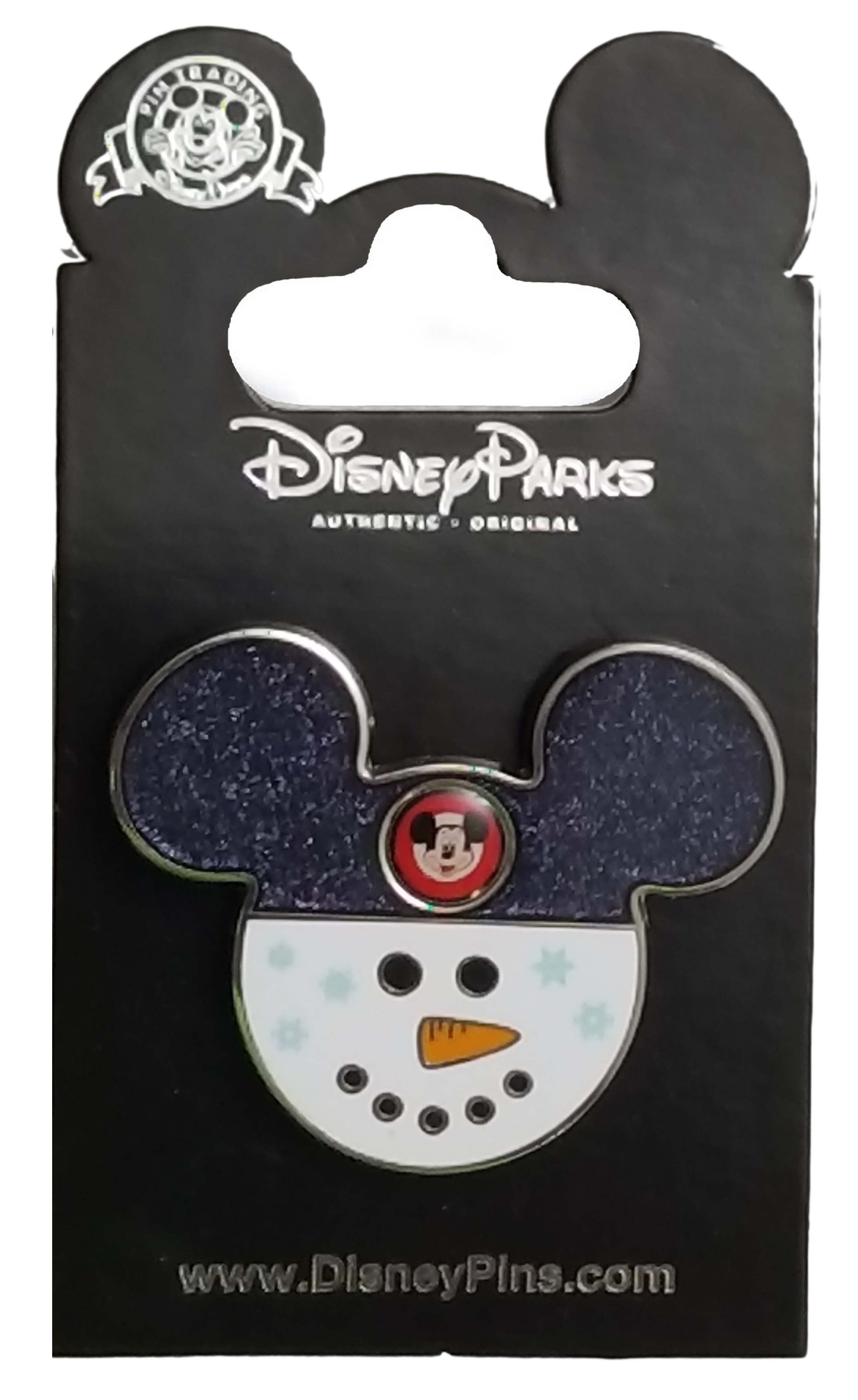 Disney Pin - Christmas Holiday 2017 - Mickey Mouse Earhat Snowman
