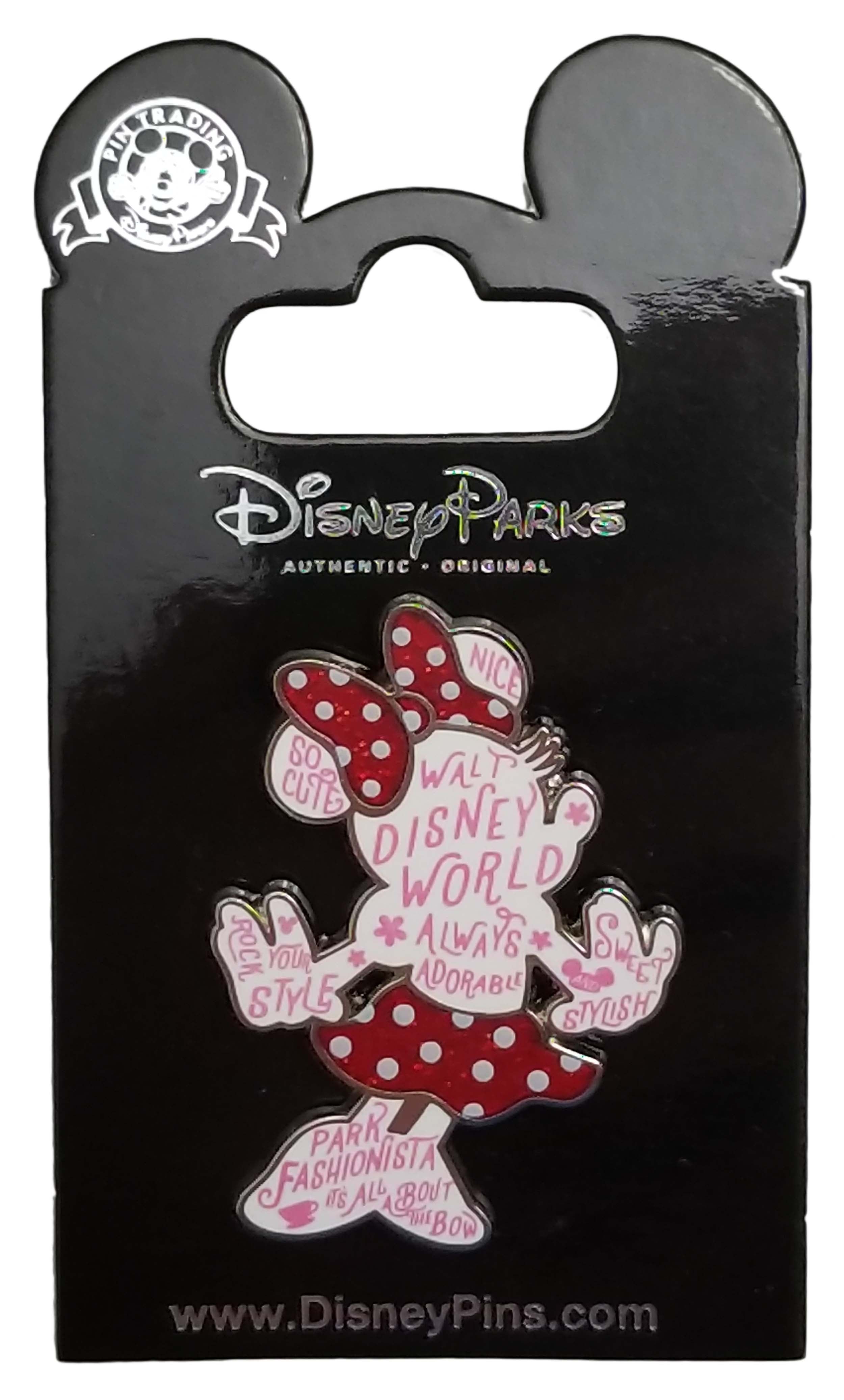 Disney Pin - Rock the Dots - Word Filled - Minnie Mouse