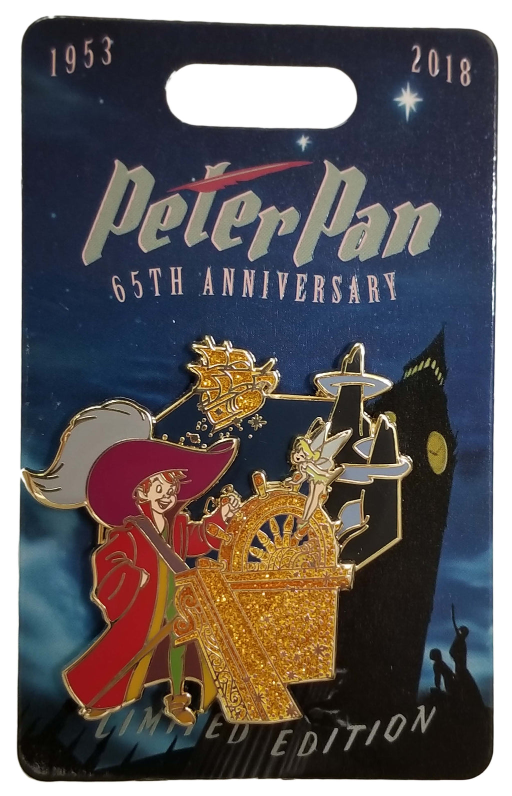 Disney Pin - Peter Pan 65th - Peter Pan, Tinker Bell and Jolly Roger, view 1