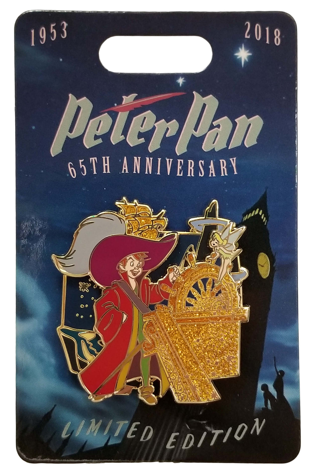 Disney Pin - Peter Pan 65th - Peter Pan, Tinker Bell and Jolly Roger, view 2