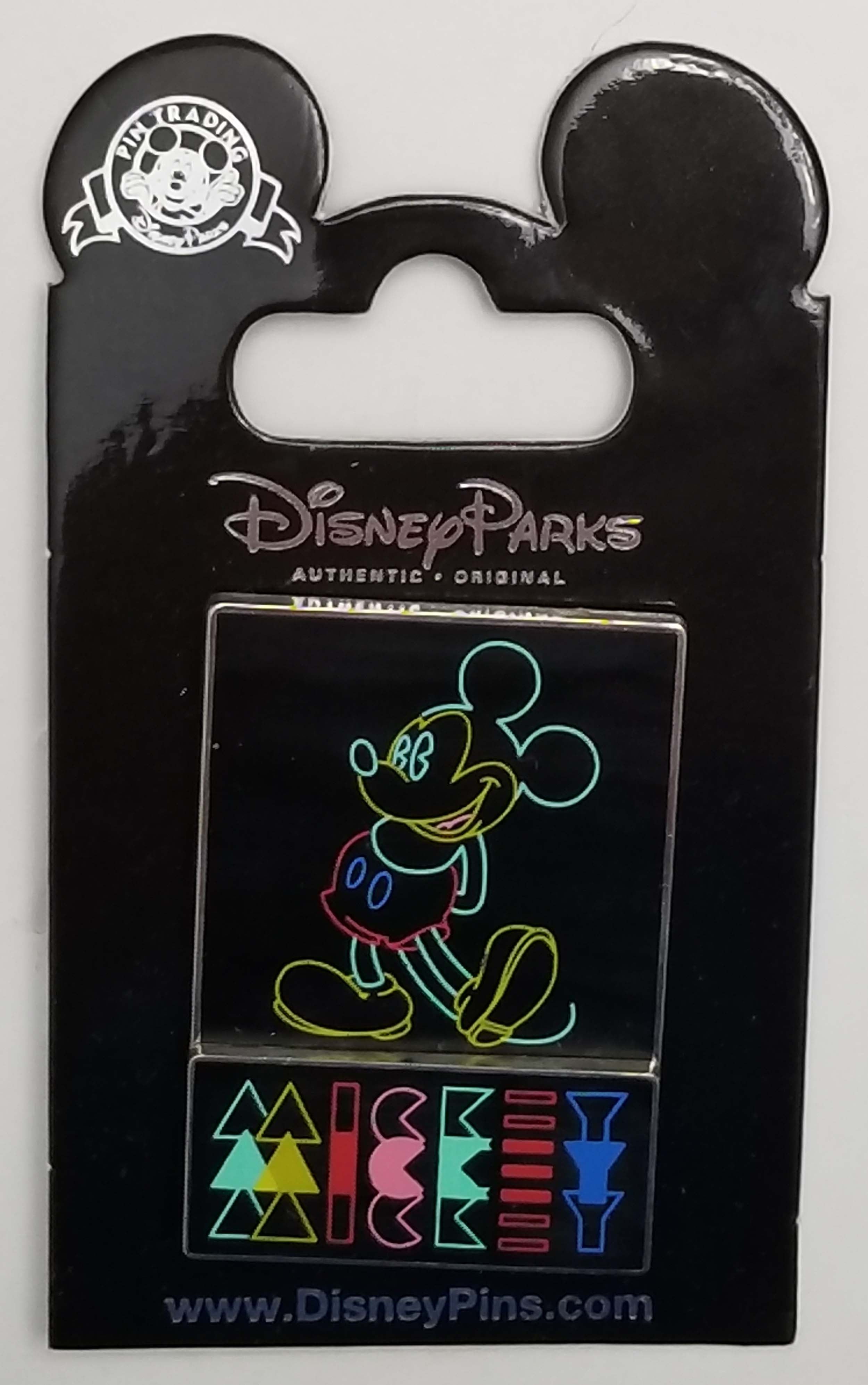 Disney Pin - Retro Pie-Eye Mickey Mouse - Neon