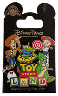 Disney Pin - Toy Story Land - Jessie, LGM Alien, Woody, and Buzz