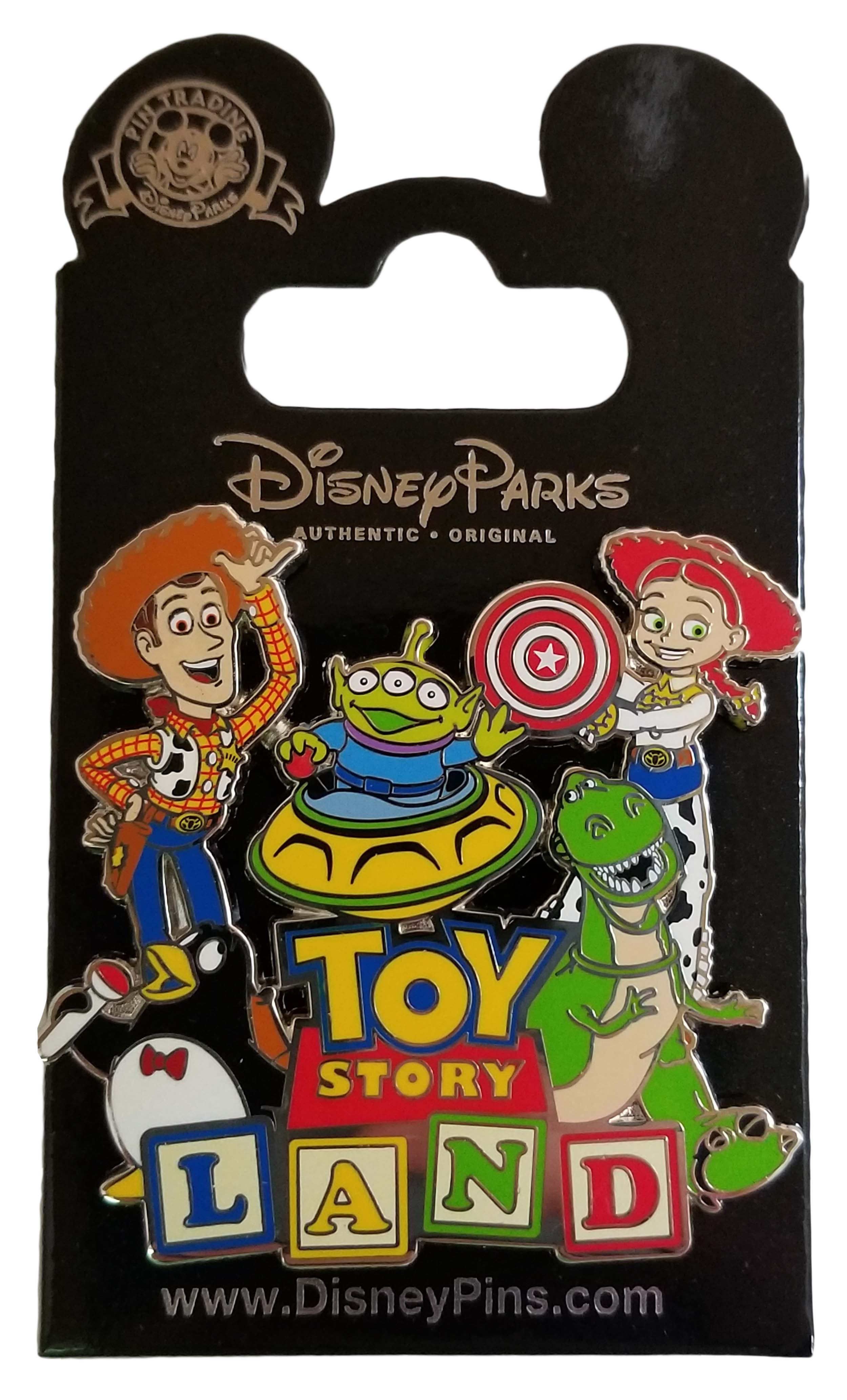 Disney Pin - Toy Story Land - Jessie, LGM Alien, Woody, and Buzz
