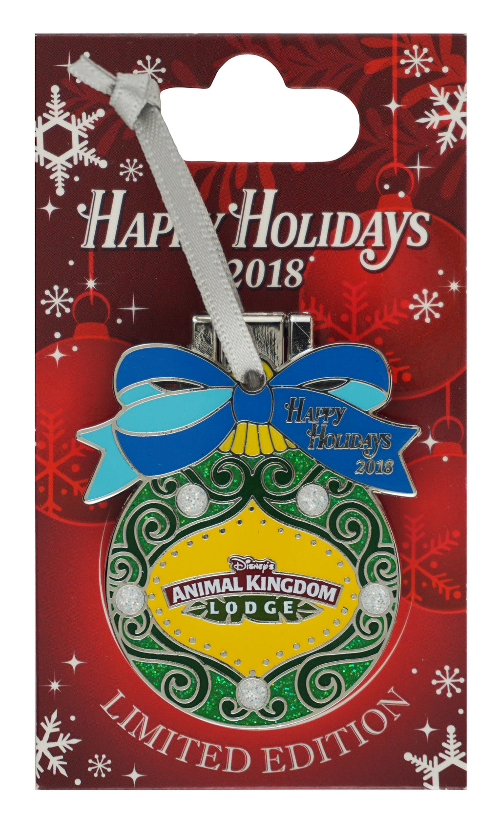 Disney Pin - Christmas Holiday 2018 - Resort Baubles Ornament - Animal Kingdom Lodge - Lion King - Timon and Pumbaa