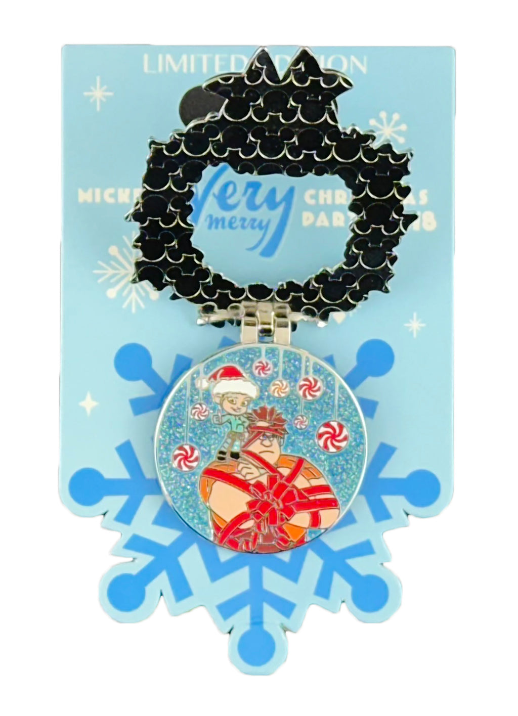 Disney Pin - Very Merry Christmas Party 2018 - Wreck-It Ralph and Vanellope - alternate view 2