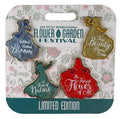 Disney Pin - EPCOT Flower and Garden 2019 Princess Quotes - LE 1500 4-Pin Set - front view