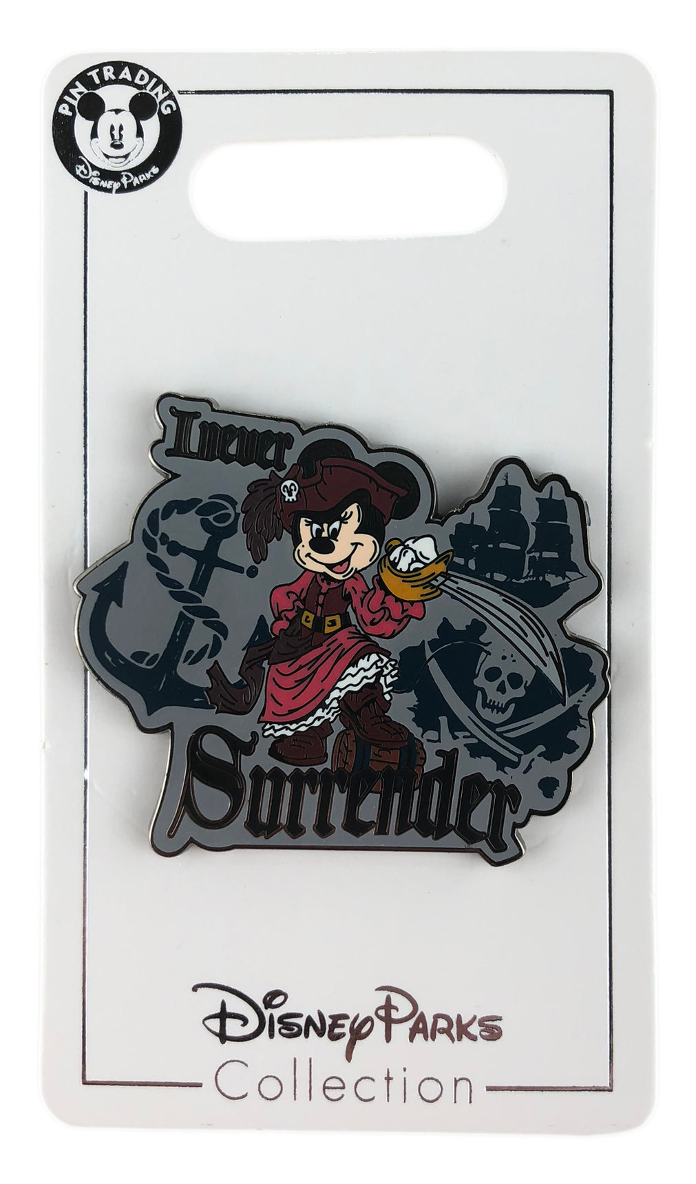 Disney Pin - Pirate Minnie Mouse - I Never Surrender - front view