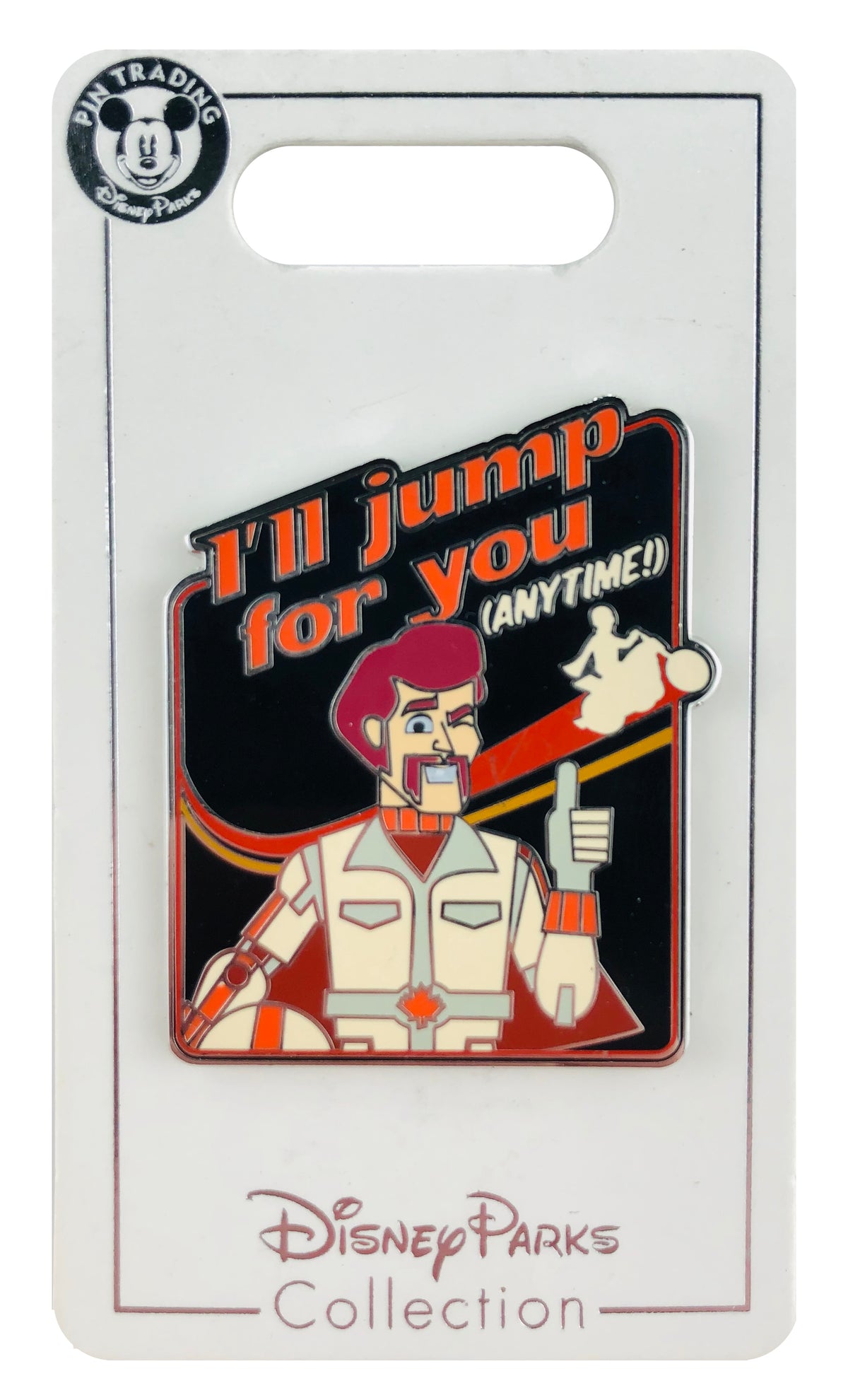 Disney Pin - Toy Story 4 - Duke Caboom - I'll Jump for You Anytime - front view