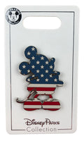 Disney Pin - Mickey Mouse Silhouette - Stars and Stripes - Flag