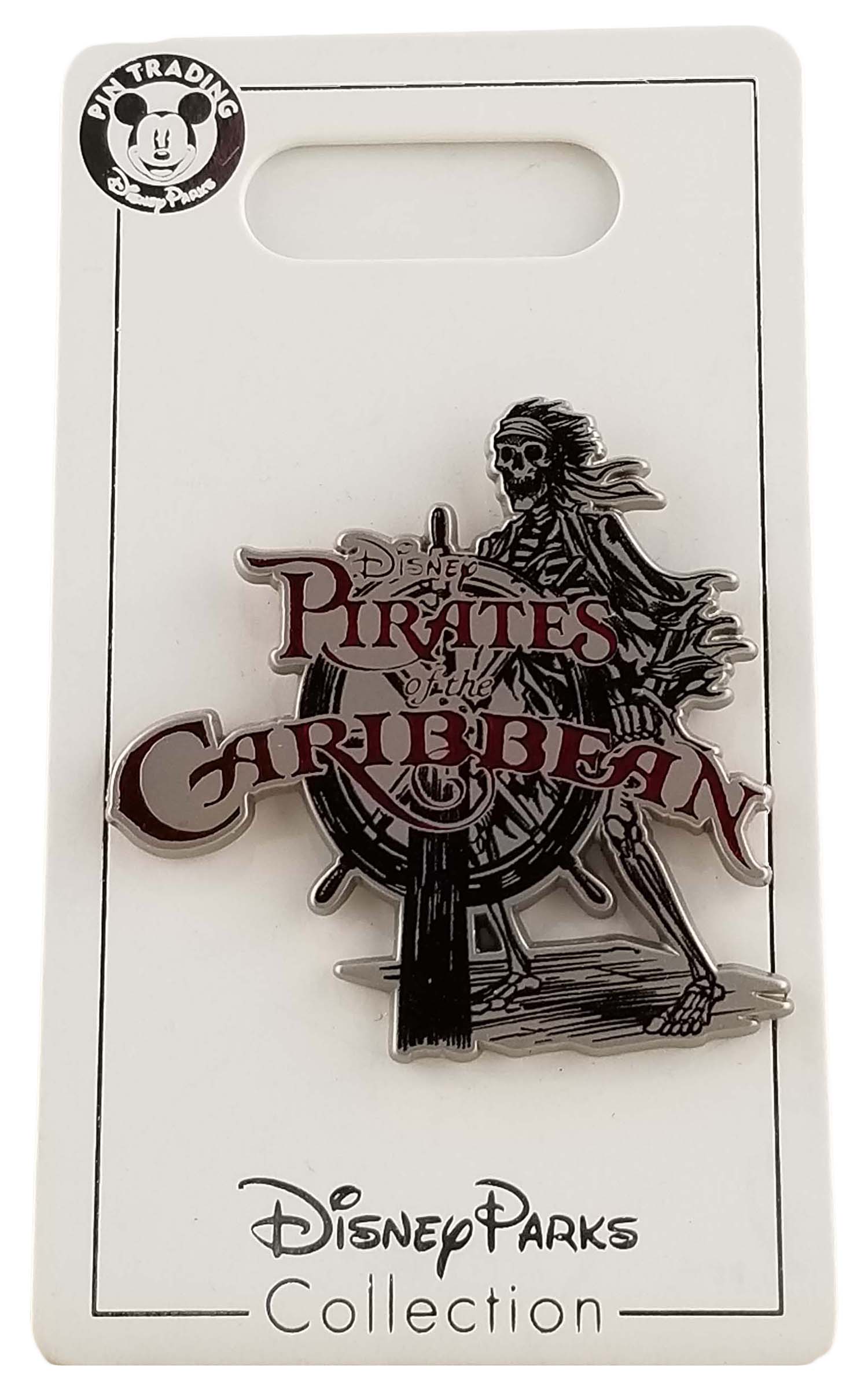 Disney Pin - Pirates of the Caribbean - Pirate Skeleton at the Helm - front view