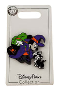 Disney Pin - Happy Halloween 2019 - Minnie Mouse as a Witch with Figaro - front view