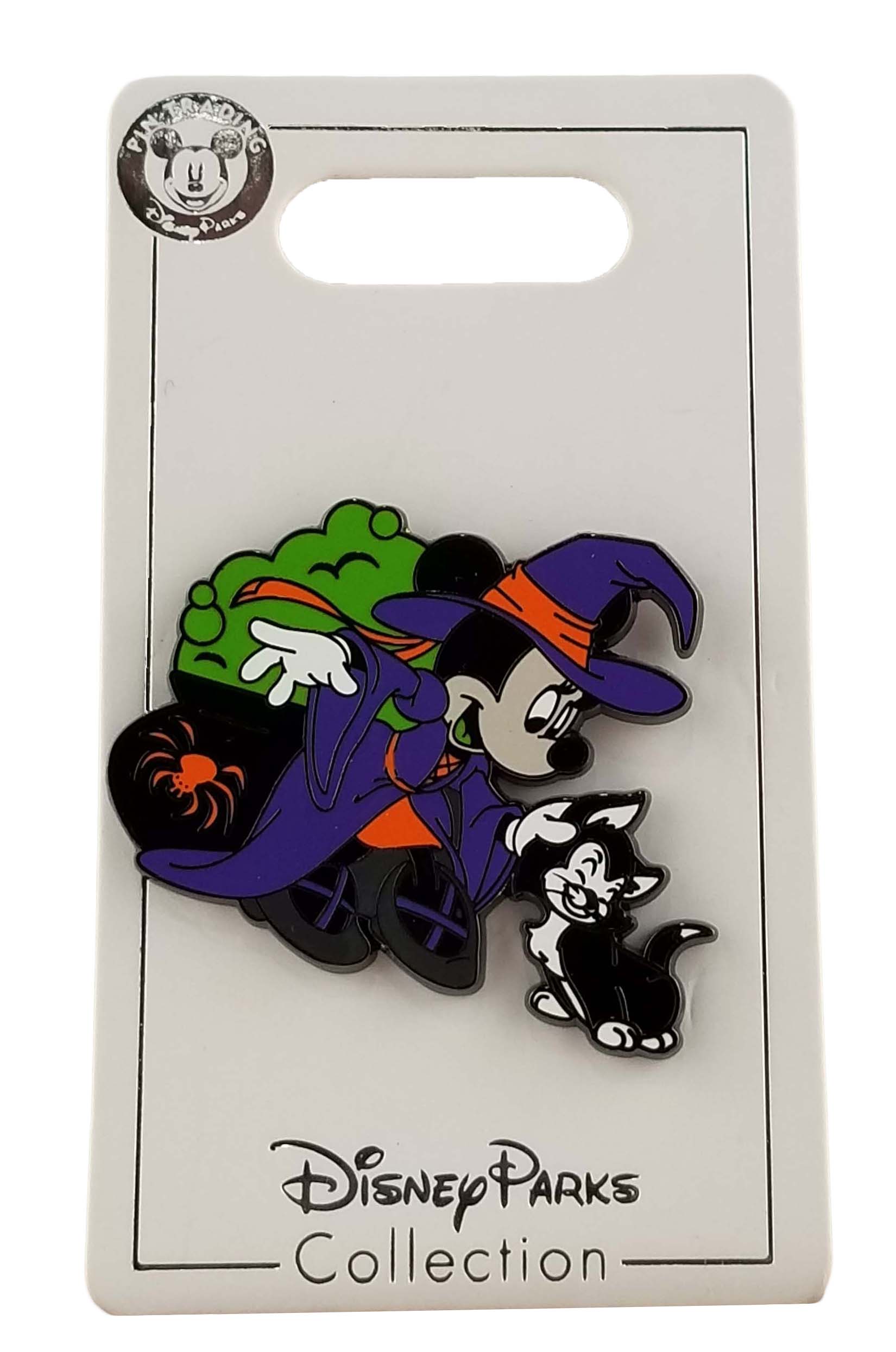 Disney Pin - Happy Halloween 2019 - Minnie Mouse as a Witch with Figaro - front view