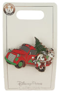Disney Pin - Merry Christmas Holiday 2019 - Mickey and Minnie - Christmas Tree - Red Truck