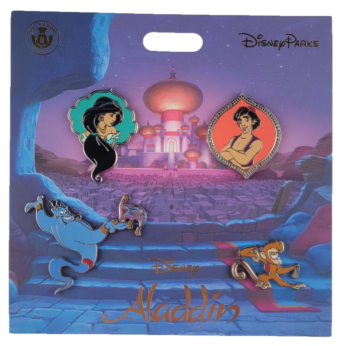 Disney Pin - Booster Set - Aladdin Characters - 4-Pin Set - front view