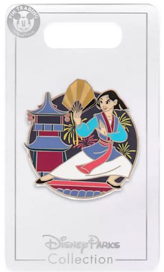 Disney Pin - Mulan - Palace Roof - with Fan
