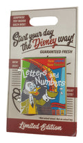 Disney Pin - Cereal Boxes - Professor Von Drake - Letters and Numbers - front view