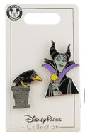 Disney Pin - Sleeping Beauty - Maleficent and Diablo - 2-Pin Set - front view