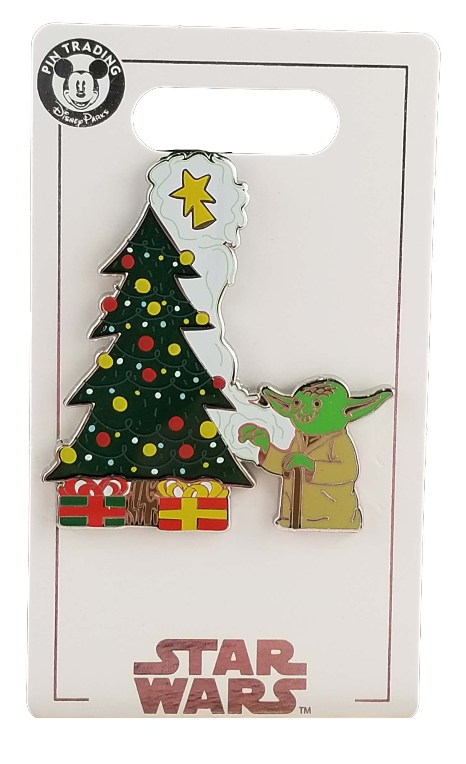 Disney Pin - Merry Christmas Holiday 2020 - Star Wars - Yoda Christmas Tree - front view
