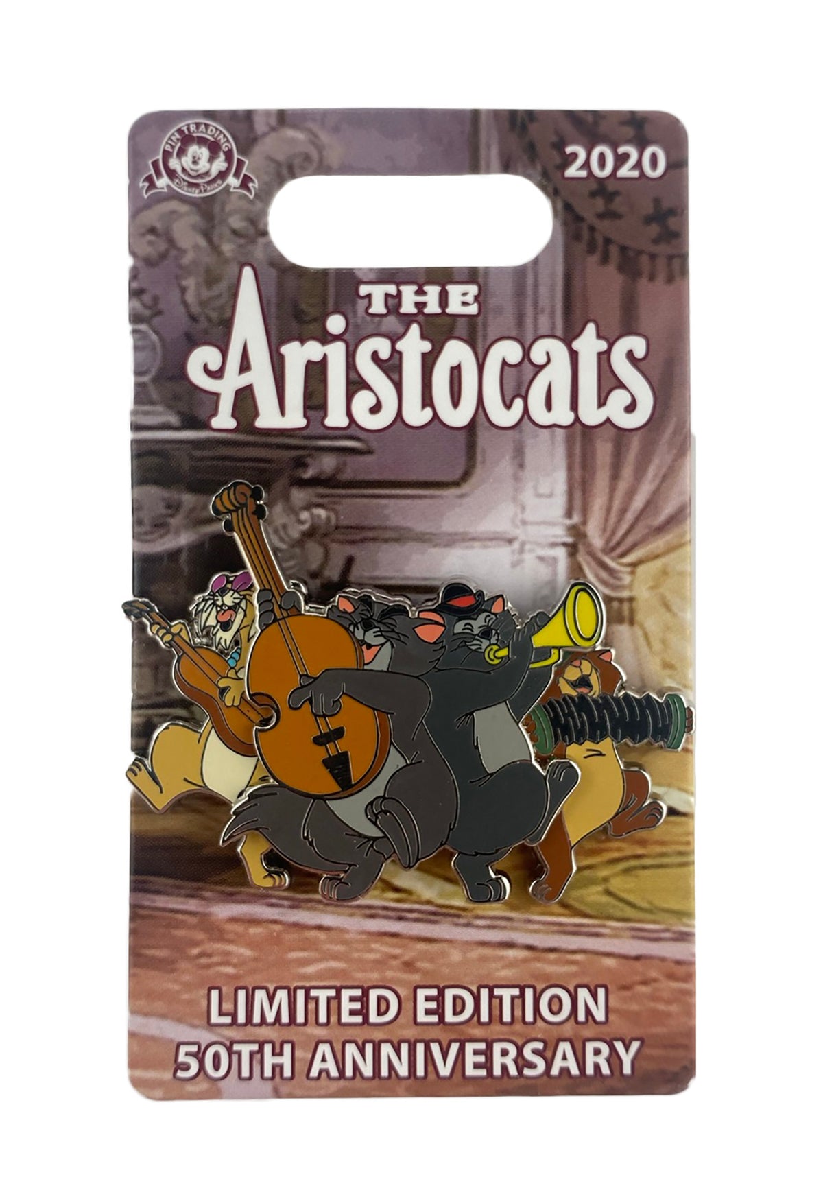 Disney Pin - Aristocats 50th Anniversary - Band Cats - front view
