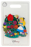Disney Pin - Supporting Cast - Alice in Wonderland - Alice and Flowers - front view