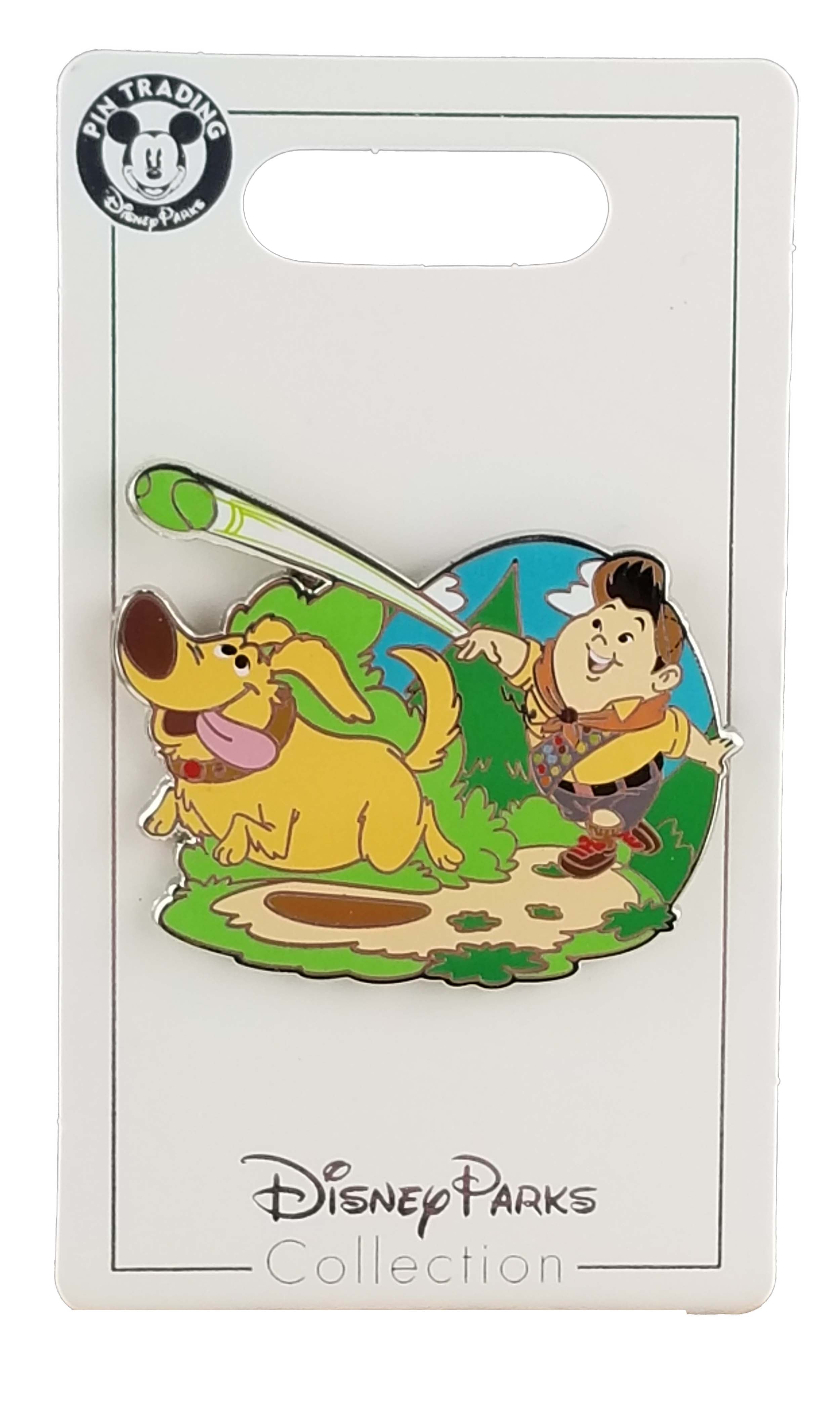 Disney Pin - Up - Russell and Dug Playing Fetch - front view