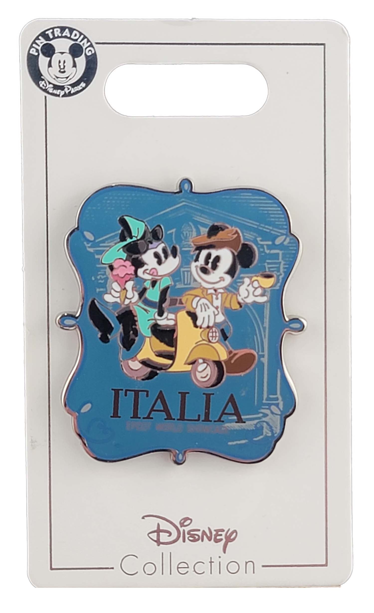 Disney Pin - EPCOT World Showcase - Italy - Italia - Mickey and Minnie Mouse Scooter