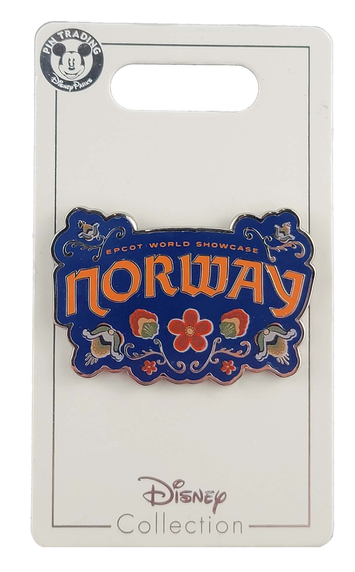 Disney Pin - EPCOT World Showcase - Norway - Flowers - front view