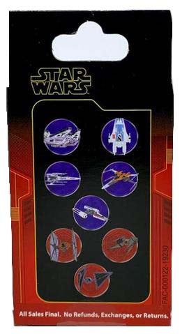 Disney Pin - Star Wars Rise of Skywalker Ships Mystery Box - 2 Pins - Sealed - package and series details