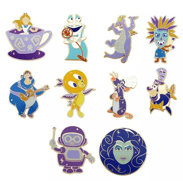 Disney Pin - WDW 50th Anniversary Mystery Box - 2 Random Pins - Sealed - package and series details