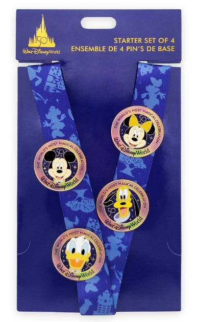Disney Pin - Starter Set - Walt Disney World 50th Anniversary - front view