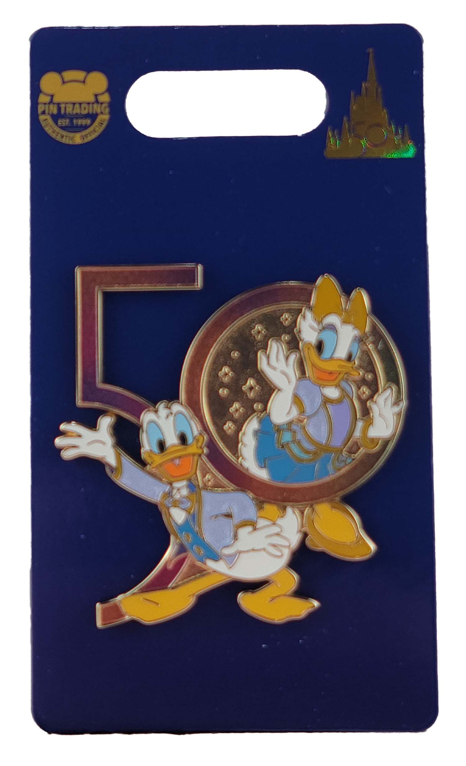 Disney Pin - Walt Disney World - 50th Anniversary - Daisy and Donald Duck