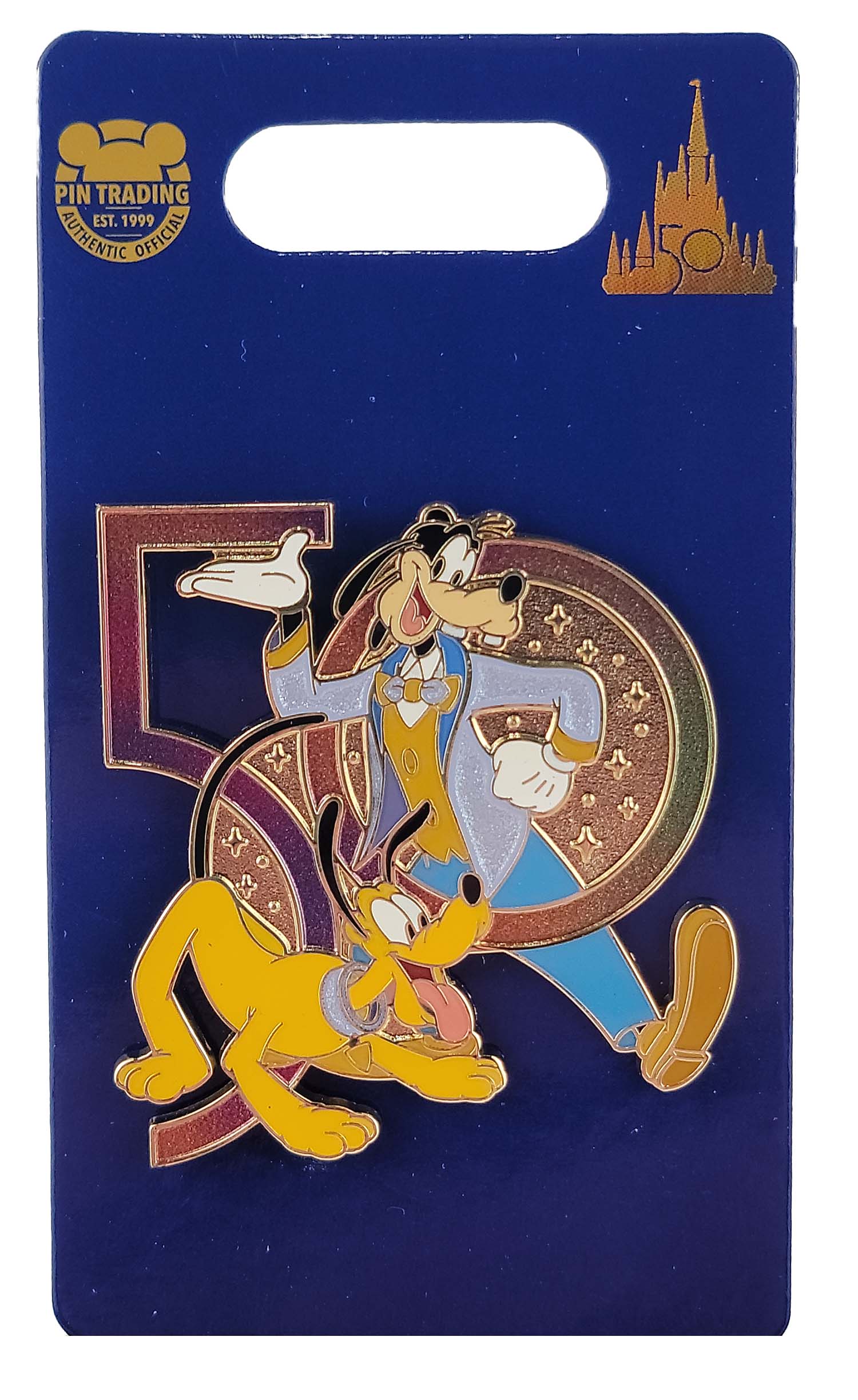 Disney Pin - Walt Disney World - 50th Anniversary - Goofy and Pluto
