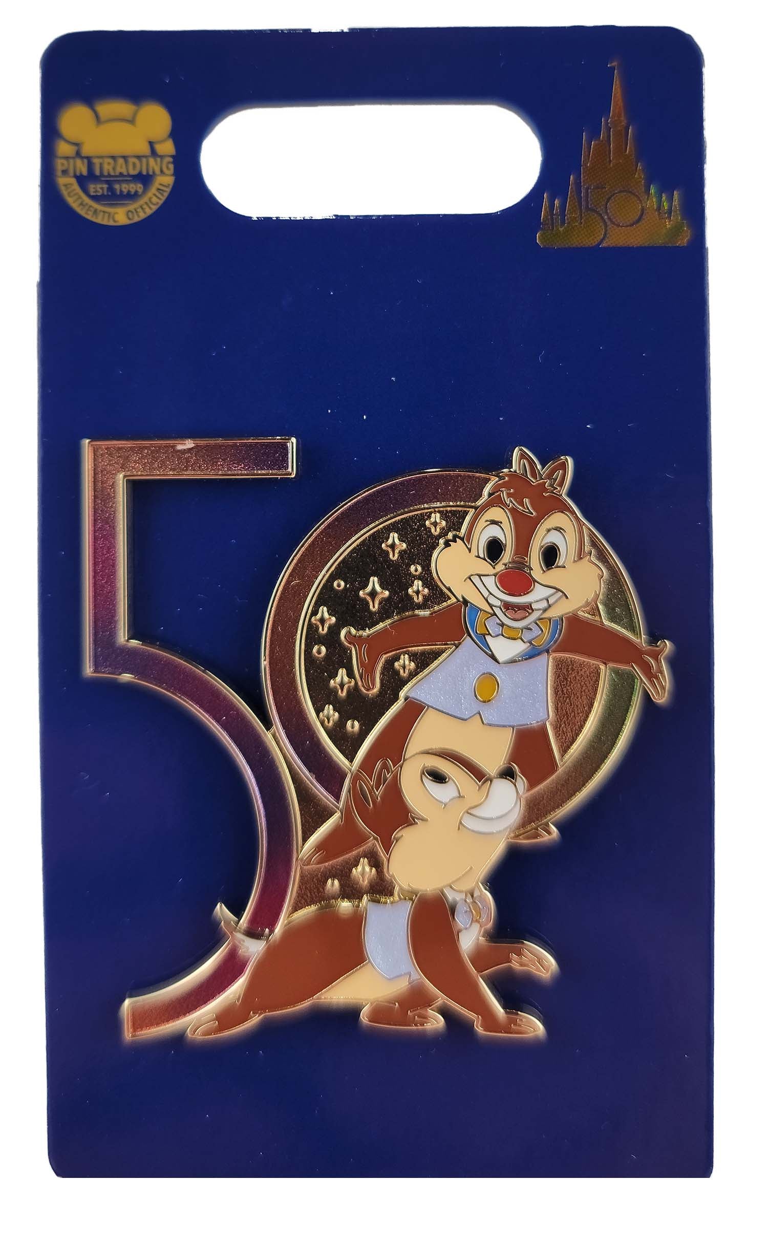 Disney Pin - WDW - 50th Anniversary - Chip and Dale