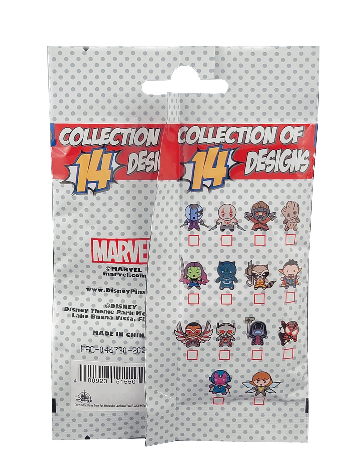 Disney Pin - Marvel Kawaii Art Collection - Series 2 - Mystery Pouch - 5 Pins