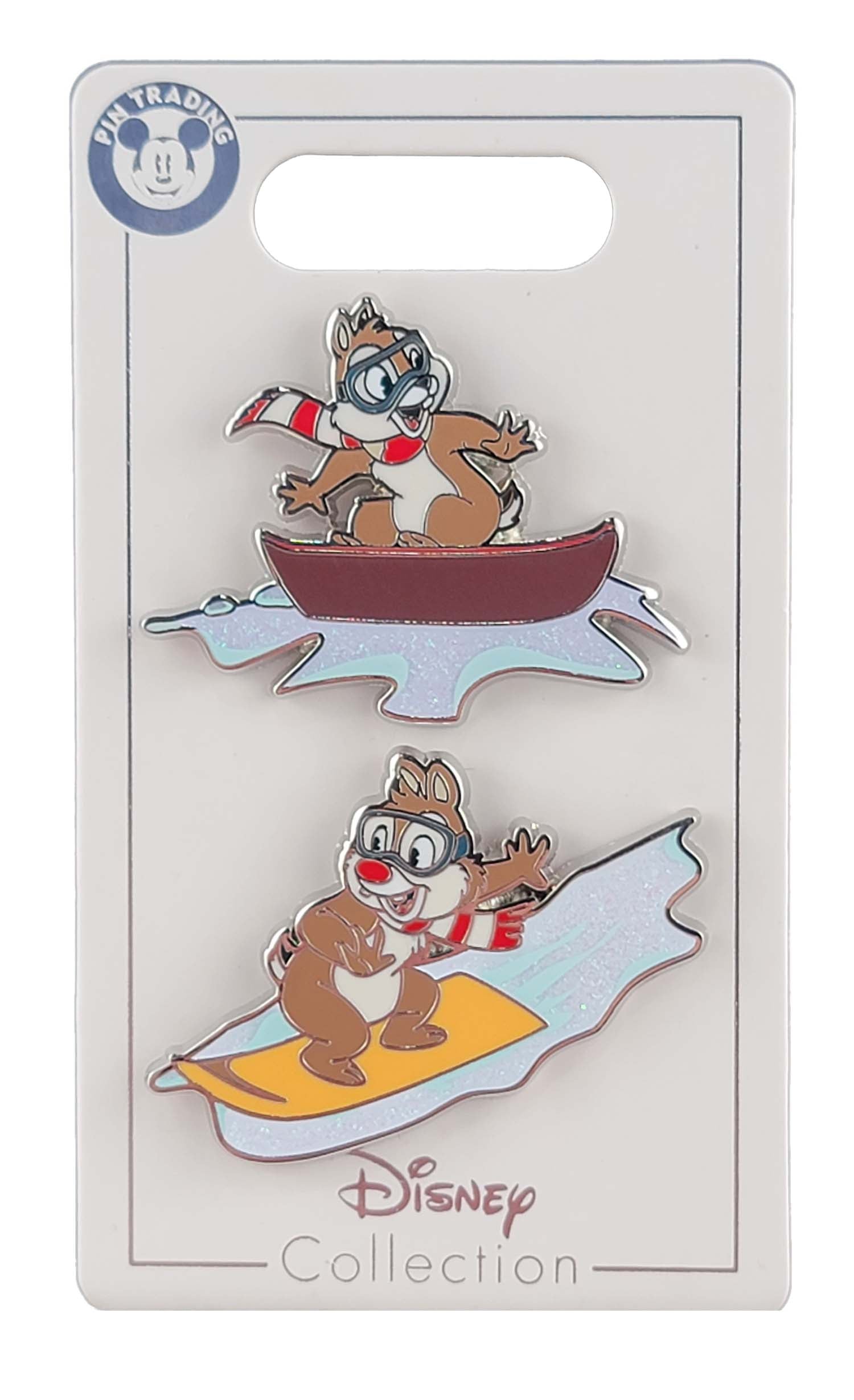 Disney Pin - Chip and Dale Snowboarding - 2-Pin Set - front view