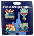 Disney Pin - I'm Here for the Parks Flair - 4-Pin Set - front view
