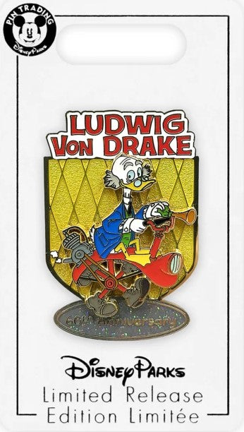Disney Pin - 60th Anniversary - Ludwig Von Drake - front view
