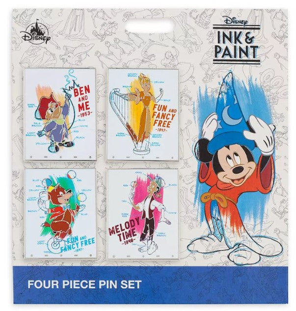Disney Pin - Disney Ink and Paint Animation Art - 4-Pin Set - front view