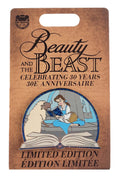 Disney Pin - Beauty and the Beast - 30th Anniversary - Belle Reads to a Sheep - front view