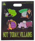 Disney Pin - Disney Villains Not Today Flair - 4-Pin Set - front view