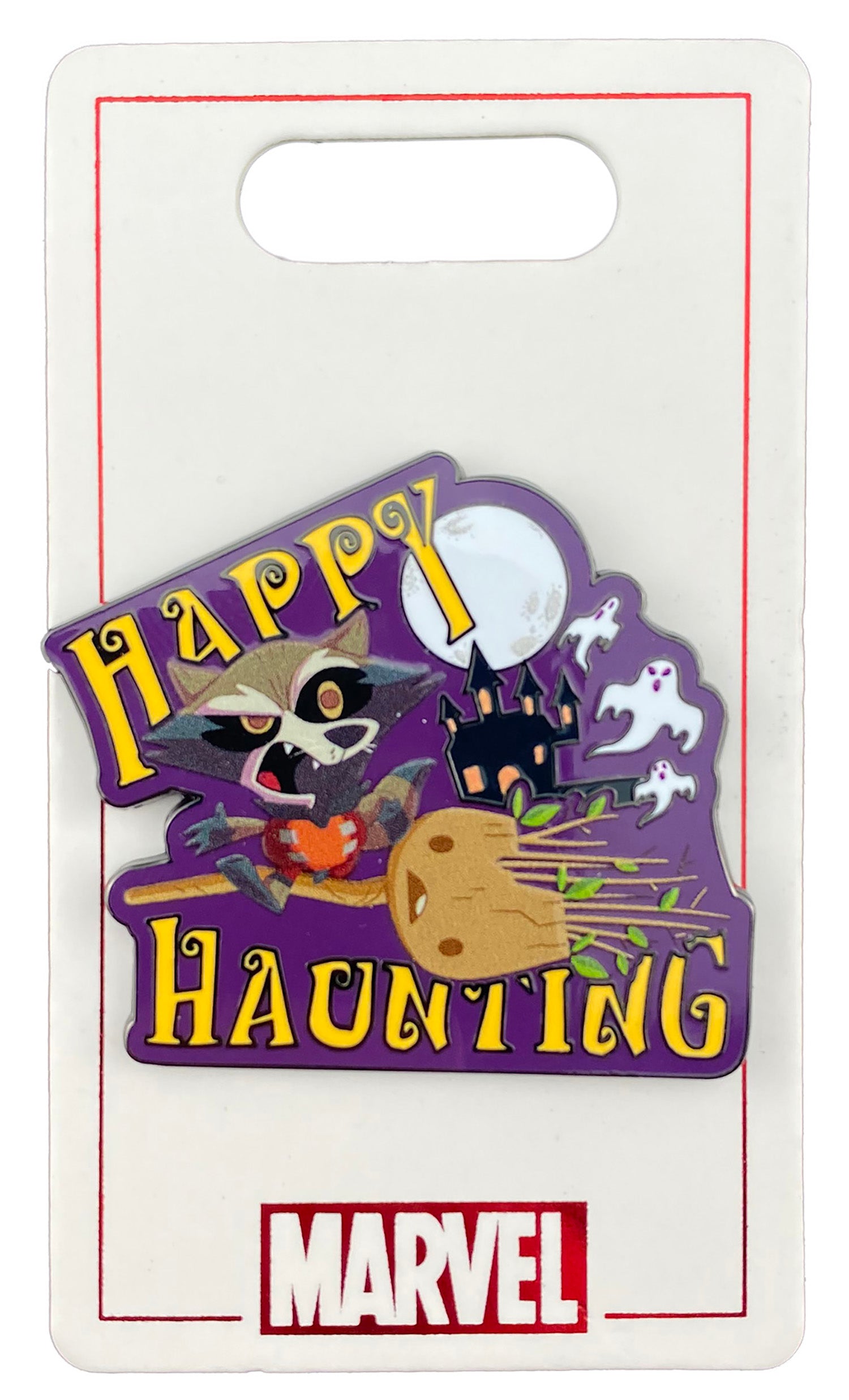 Disney Pin - Happy Halloween 2021 - Rocket and Groot - Happy Haunting - front view