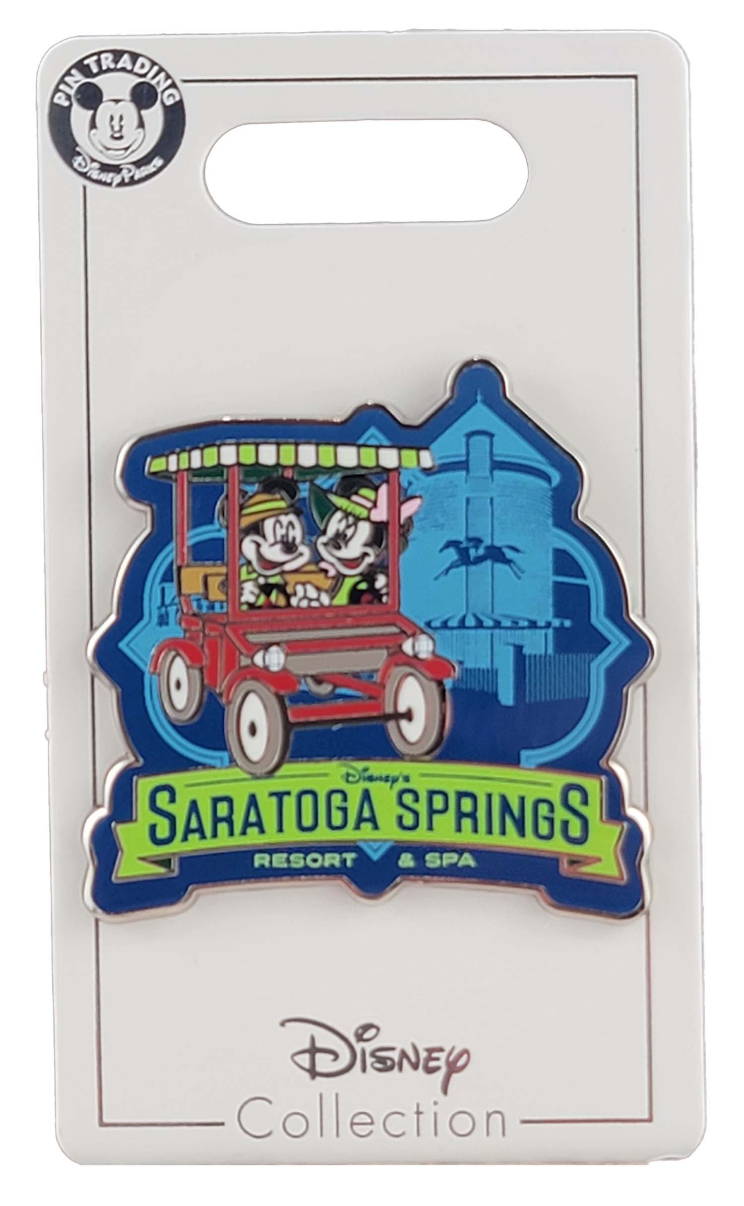 Disney Pin - Saratoga Springs Resort - Mickey and Minnie Mouse - Cart