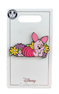 Disney Pin - Winnie the Pooh - Piglet - Laying with Flowers