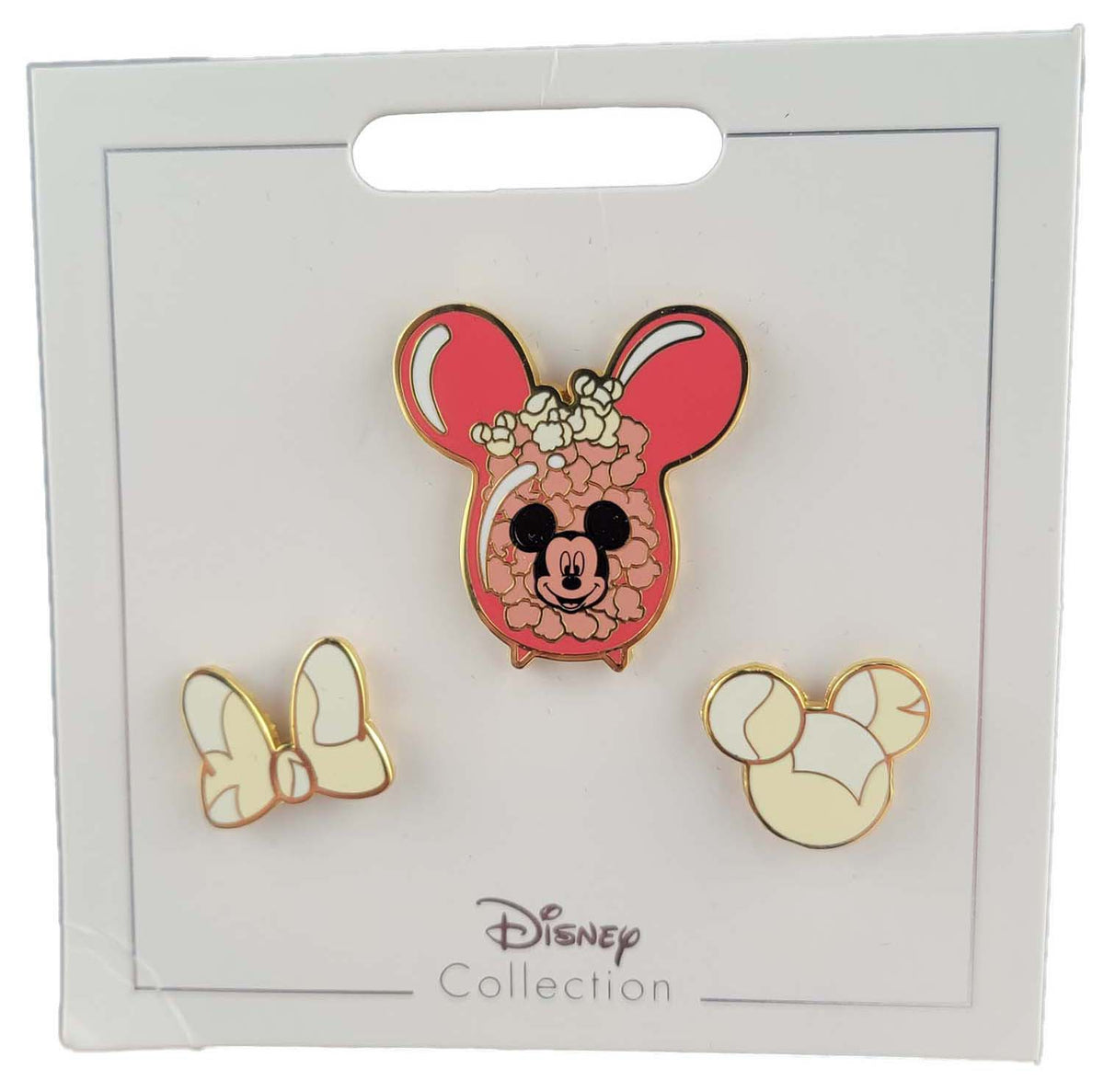 Disney Pin - Mickey Mouse Popcorn Flair - 3-Pin Set - front view