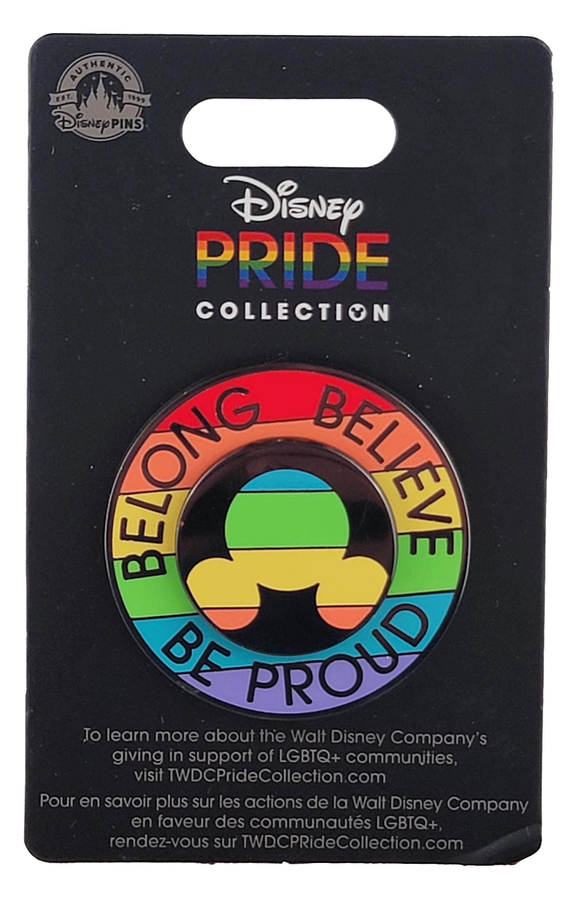 Disney Pin - Rainbow Pride Collection - Belong, Believe, and Be Proud, view 2