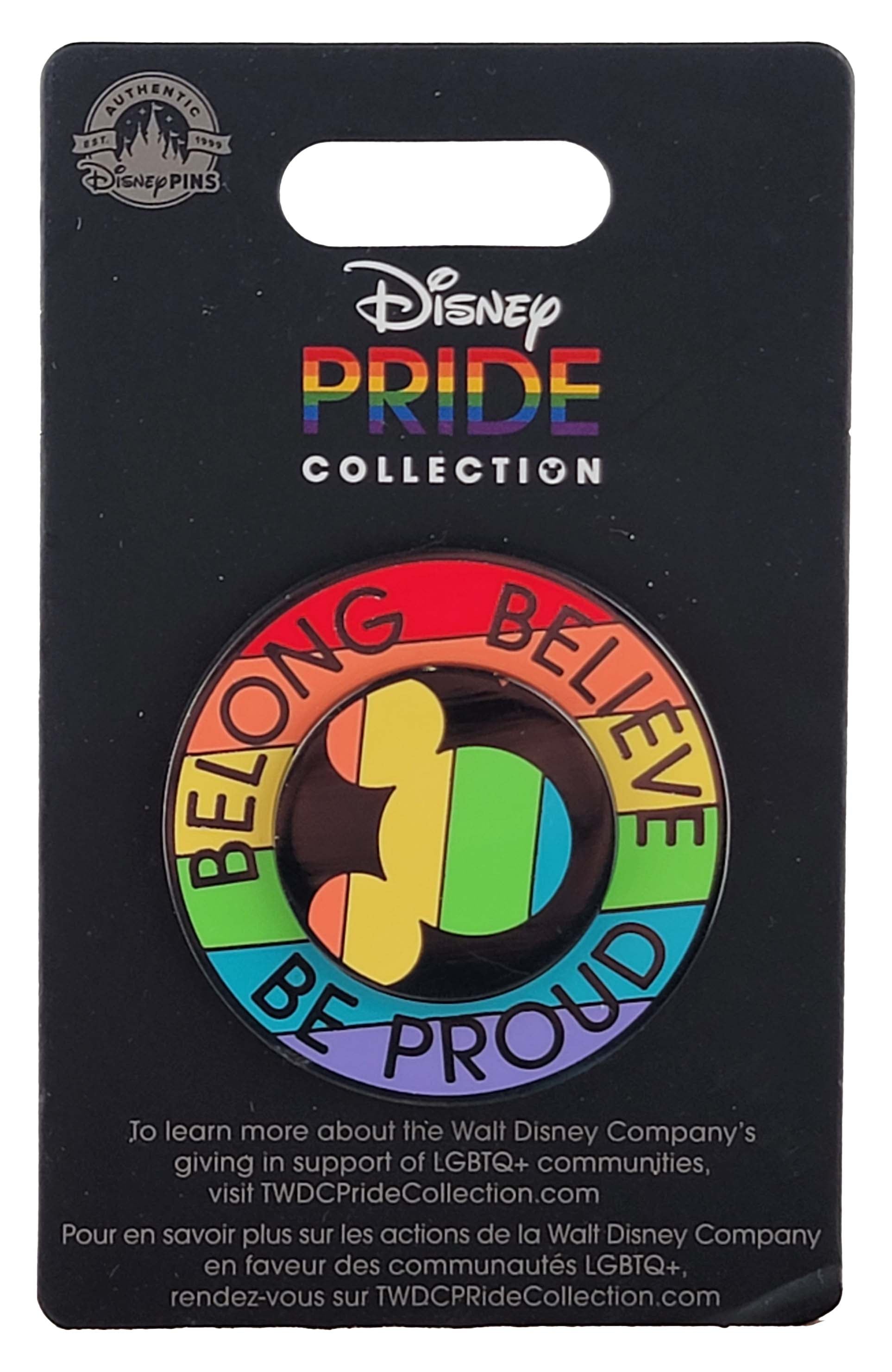 Disney Pin - Rainbow Pride Collection - Belong, Believe, and Be Proud, view 3