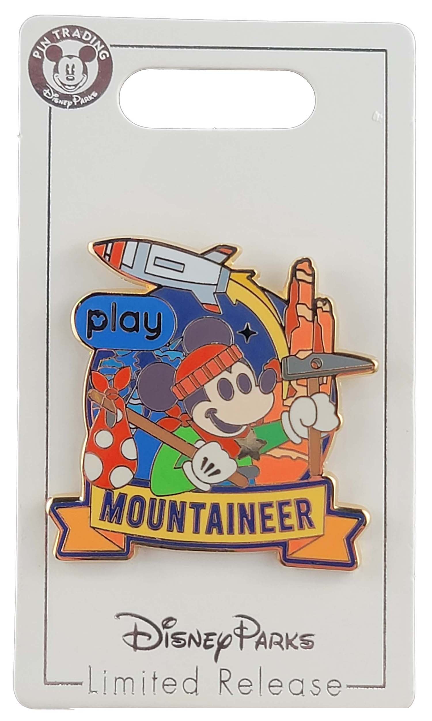 Disney Pin - Play Parks App - Achievement - Mickey Mouse - Mountaineer